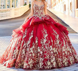 Red Quinceañera Ball Gown