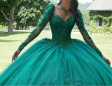 Pink 3D Floral Quinceañera Ball Gown