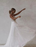 Elegant Sweetheart Sleeveless A Line Wedding Dress