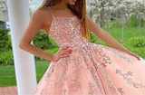 A-Line Spaghetti Strap Evening Dress