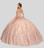 Champagne Off-Shoulder Quinceañera Dress