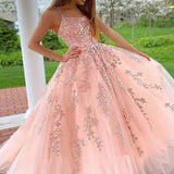 A-Line Spaghetti Strap Evening Dress