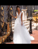Sexy Lace Applique Wedding Dress