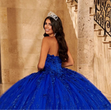 Puffy Off The Shoulder Flowers Quinceanera Ball Gown