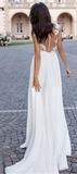 V-Neck Long Sleeve Wedding Dress