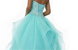 Pink Ruffled Tulle Formal Dress