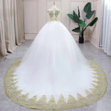 Champagne Lace Off-Shoulder Formal Gown