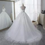 Lace Classic V-neck Elegant  Princess A-Line Wedding Dress SET TWO