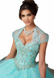 Hot Pink Blue Quinceañera Ball Gown






