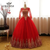 Vintage Gold Lace Formal Dress