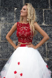 Bohemian Lace Two-Piece Beach Wedding Dress