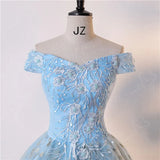 Lace Ball Gown Shinny Sequin Prom, Birthday, Quinceanera  Dress