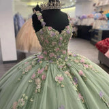 Exquisite Lace Beaded Tulle Quinceanera Dress