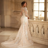 Luxury Lace O-Line  Mermaid Wedding Dress