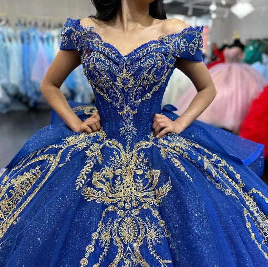 Quinceañera Off-Shoulder Dress
